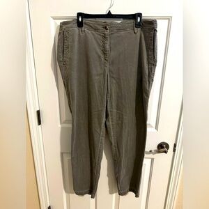 J. Jill Soft Chino Khaki Mom Cargo Stretch Pants Light Green Plus Size 18